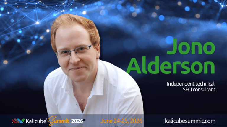 Jono Alderson Kalicube Summit 2026 about