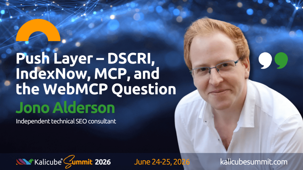 Jono Alderson Kalicube Summit 2026 preview