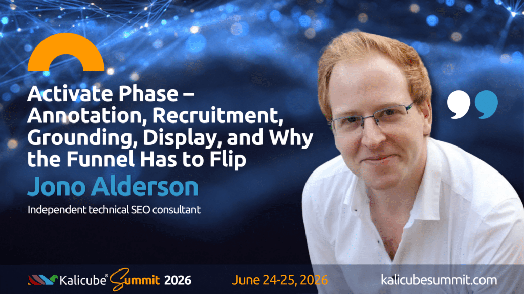 Jono Alderson Kalicube Summit 2026 preview